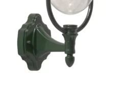 LED Außenwandleuchte Landhausstil Laterne stehend, Grün, Höhe 43cm