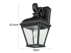 LED Außenwandleuchte Landhausstil Hängelaterne, Höhe 33,5cm