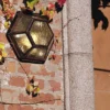 LED Außenwandleuchte Landhausstil aus Kupfer, Höhe 30cm