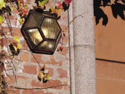 LED Außenwandleuchte Landhausstil aus Kupfer, Höhe 30cm