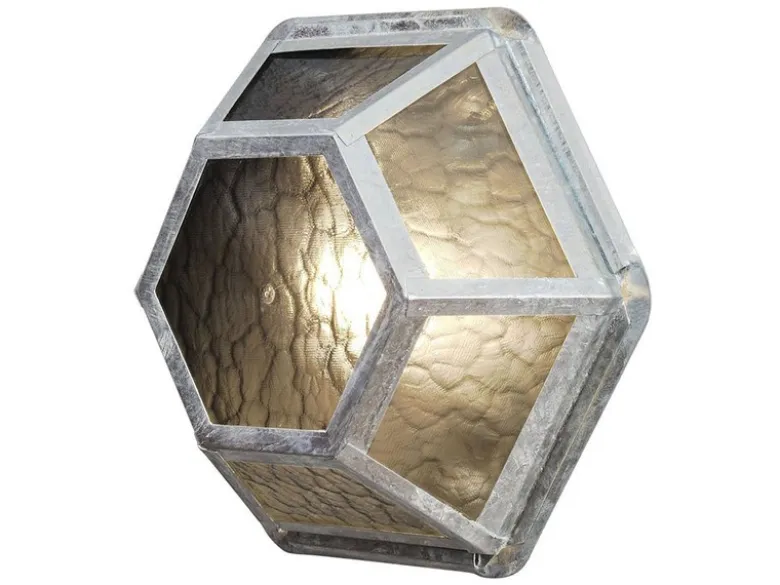 LED Außenwandleuchte Landhausstil, Stahl galvanisiert, Höhe 30cm