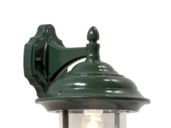 LED Außenwandleuchte Landhausstil Laterne hängend, Grün, Höhe 46cm