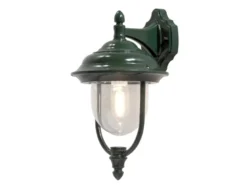 LED Außenwandleuchte Landhausstil Laterne hängend, Grün, Höhe 46cm