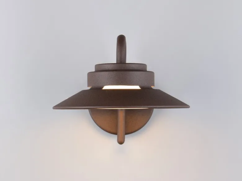 LED Außenwandleuchte Laterne in Rostoptik, Salzluft resistent, Höhe 16,5cm