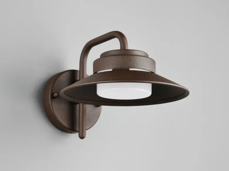 LED Außenwandleuchte Laterne in Rostoptik, Salzluft resistent, Höhe 16,5cm