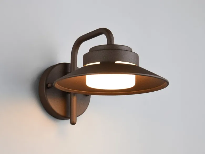 LED Außenwandleuchte Laterne in Rostoptik, Salzluft resistent, Höhe 16,5cm