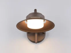 LED Außenwandleuchte Laterne in Rostoptik, Salzluft resistent, Höhe 16,5cm