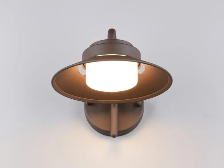 LED Außenwandleuchte Laterne in Rostoptik, Salzluft resistent, Höhe 16,5cm
