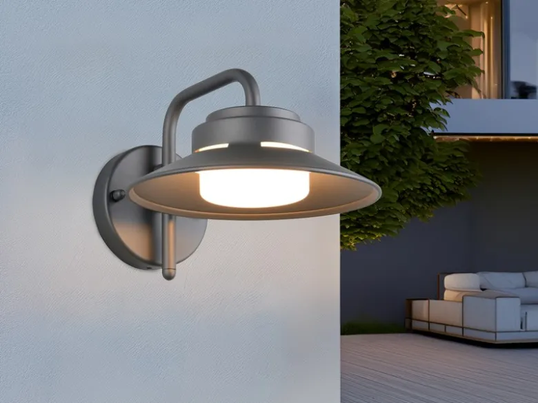 LED Außenwandleuchte Laterne in Anthrazit, Salzluft resistent, Höhe 16,5cm