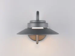 LED Außenwandleuchte Laterne in Anthrazit, Salzluft resistent, Höhe 16,5cm