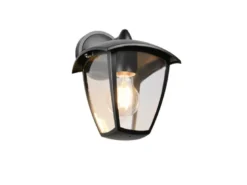 LED Außenwandleuchte Laterne hängend Landhausstil Schwarz, Höhe 24cm