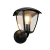 LED Außenwandleuchte Laterne stehend Landhausstil Schwarz, Höhe 24cm
