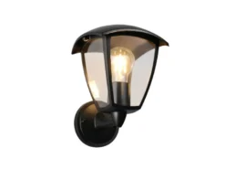 LED Außenwandleuchte Laterne stehend Landhausstil Schwarz, Höhe 24cm