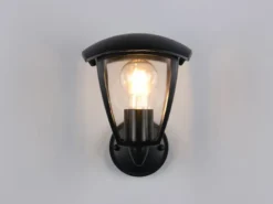 LED Außenwandleuchte Laterne stehend Landhausstil Schwarz, Höhe 24cm