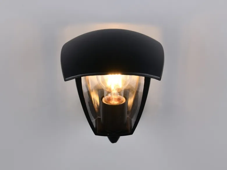 LED Außenwandleuchte Laterne stehend Landhausstil Schwarz, Höhe 24cm