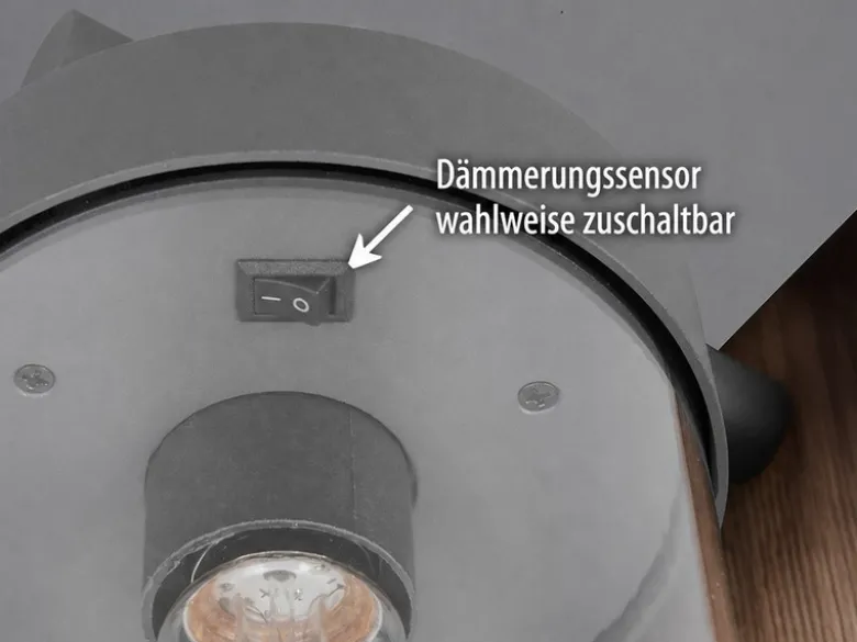 LED Außenwandleuchte Laterne im Landhausstil mit Holzoptik, Höhe 33cm