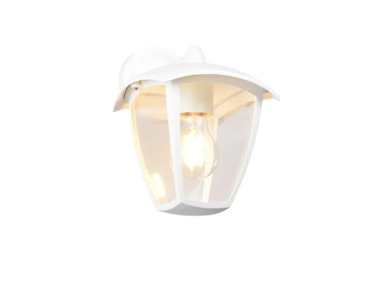 LED Außenwandleuchte Laterne hängend Landhausstil Weiß, Höhe 24cm