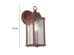 LED Außenwandleuchte Laterne in Rostoptik, Höhe 29cm