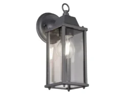 LED Außenwandleuchte Laterne Anthrazit, Höhe 29cm