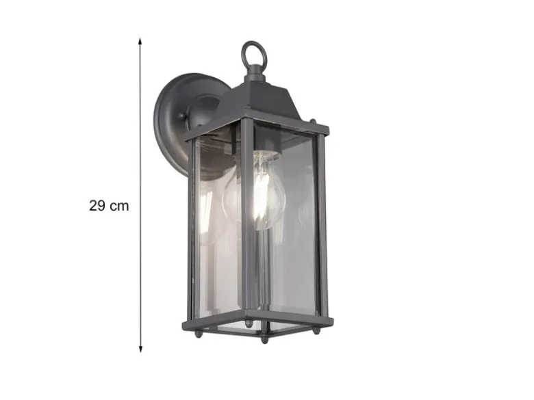 LED Außenwandleuchte Laterne Anthrazit, Höhe 29cm