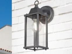 LED Außenwandleuchte Laterne Anthrazit, Höhe 29cm