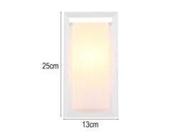 LED Außenwandleuchte Laterne aus Aluminium in Weiß, Höhe 25cm