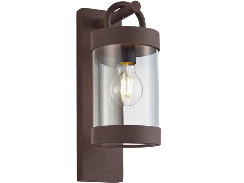 LED Außenwandleuchte Laterne im Landhausstil, Rostoptik, Höhe 33cm