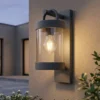 LED Außenwandleuchte Laterne im Landhausstil, Anthrazit, Höhe 33cm