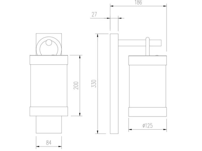 LED Außenwandleuchte Laterne im Landhausstil, Anthrazit, Höhe 33cm