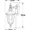 LED Außenwandleuchte Laterne hängend, Alu Schwarz, Höhe 42cm