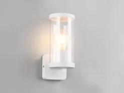 LED Außenwandleuchte, Laterne Aluminium Weiß, Höhe 23cm