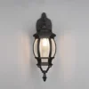 LED Außenwandleuchte, Laterne hängend Aluminium Schwarz Höhe 49cm