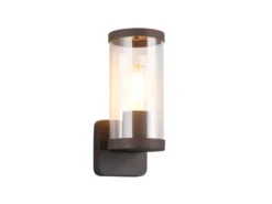 LED Außenwandleuchte, Laterne Aluminium Rostoptik, Höhe 23cm
