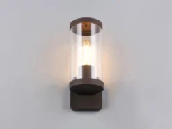LED Außenwandleuchte, Laterne Aluminium Rostoptik, Höhe 23cm