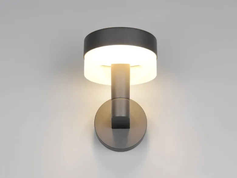 LED Außenwandleuchte MACKENZIE aus Aluminium in Anthrazit, H: 22cm