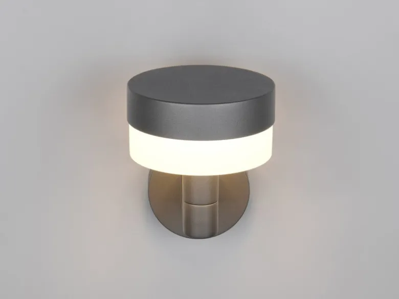 LED Außenwandleuchte MACKENZIE aus Aluminium in Anthrazit, H: 22cm