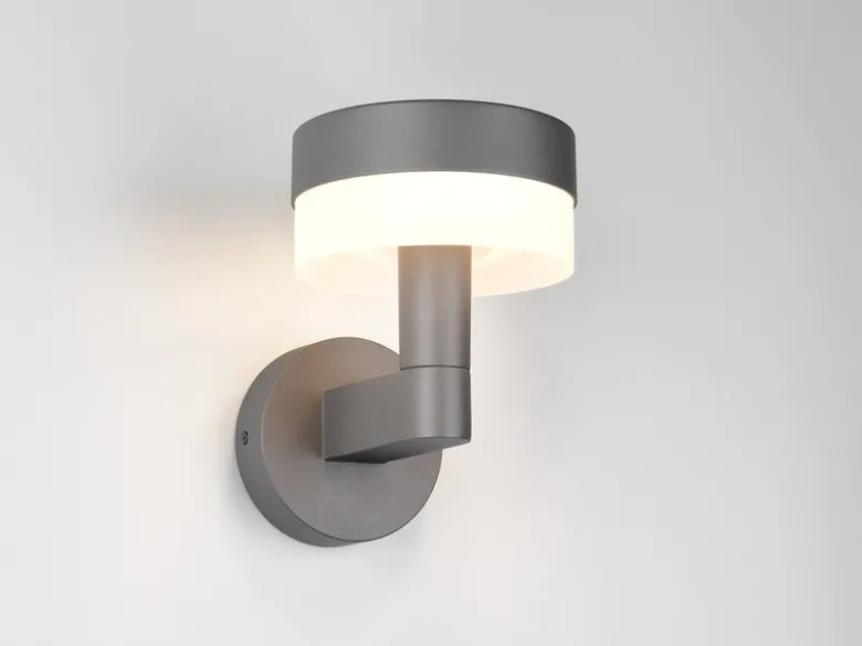 LED Außenwandleuchte MACKENZIE aus Aluminium in Anthrazit, H: 22cm
