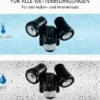 LED Außenwandleuchte mit Bewegungsmelder Schwarz Breite 17cm Strahler 10W IP54