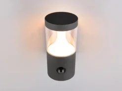LED Außenwandleuchte mit Bewegungsmelder TAGUS Reihenschaltung geeignet H: 24cm