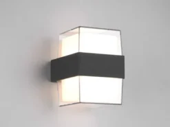 LED Außenwandleuchte MOLINA eckig UP and DOWN Anthrazit 13x9cm