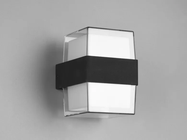 LED Außenwandleuchte MOLINA eckig UP and DOWN Anthrazit 13x9cm