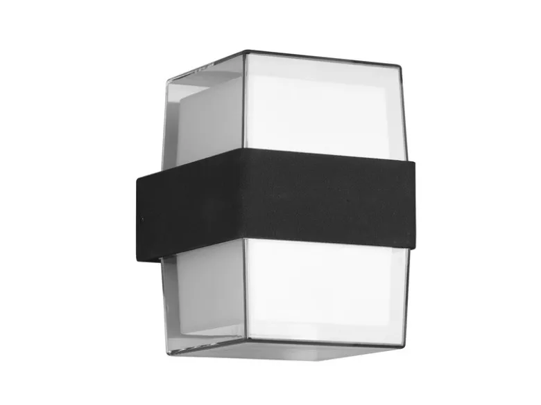 LED Außenwandleuchte MOLINA eckig UP and DOWN Anthrazit 13x9cm