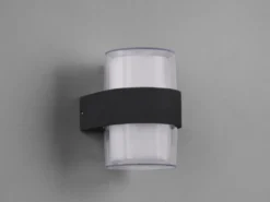 LED Außenwandleuchte MOLINA rund UP and DOWN Anthrazit 13x9cm