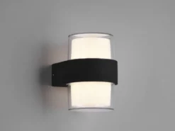LED Außenwandleuchte MOLINA rund UP and DOWN Anthrazit 13x9cm