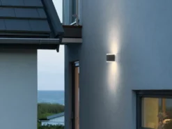 LED Außenwandleuchte MONZA Aluminium in Anthrazit, 2x 6 W, 1100 Lm, IP54
