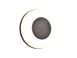 LED Außenwandleuchte MORENA Ø 25cm Lichtfarbe einstellbar Schwarz Weiß
