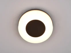 LED Außenwandleuchte MORENA Ø 25cm Lichtfarbe einstellbar Schwarz Weiß
