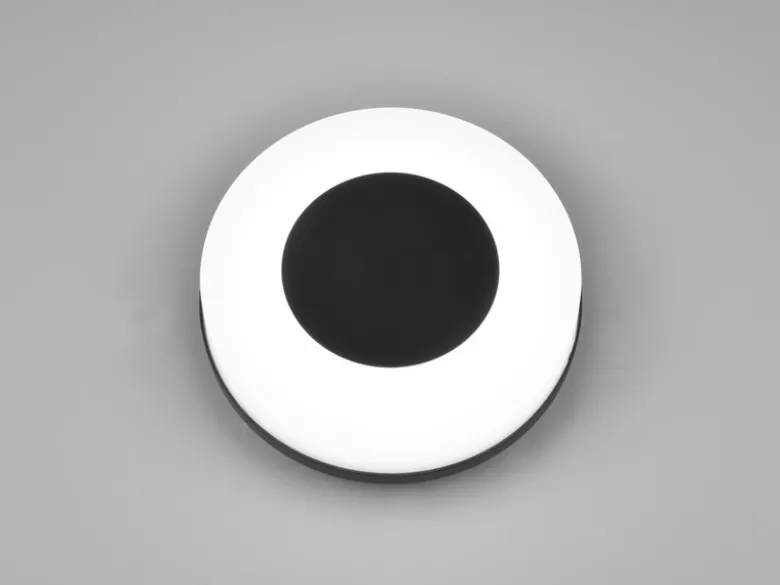 LED Außenwandleuchte MORENA Ø 25cm Lichtfarbe einstellbar Schwarz Weiß