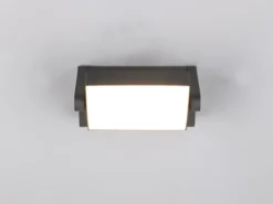 LED Außenwandleuchten 2er SET aus Aluminium in Anthrazit, Breite 20cm