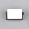 LED Außenwandleuchten 2er SET ALU in Anthrazit mit Bewegungsmelder, Breite 20cm